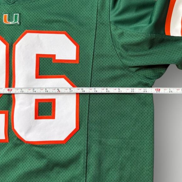 Adidas Miami Hurricanes Sean Taylor #26 Green Football Jersey Mens Sz L - Picture 10 of 10